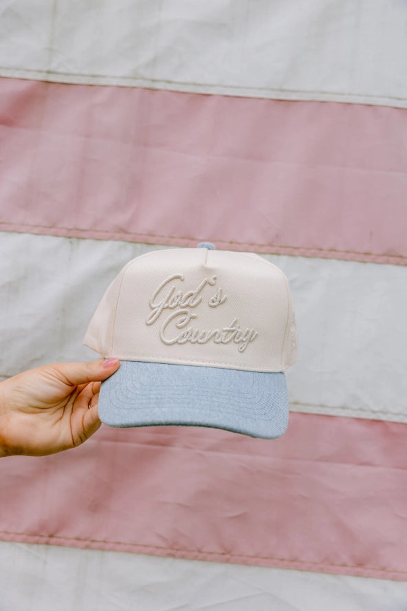 God's Country Vintage Trucker Hat - Denim