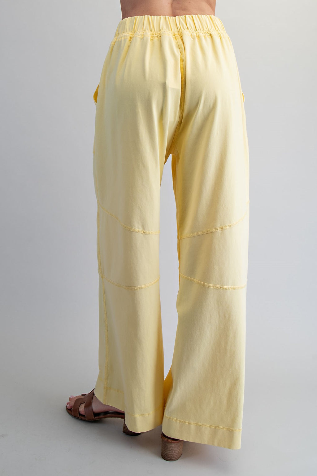 Exposed Seam Wide Leg Pants