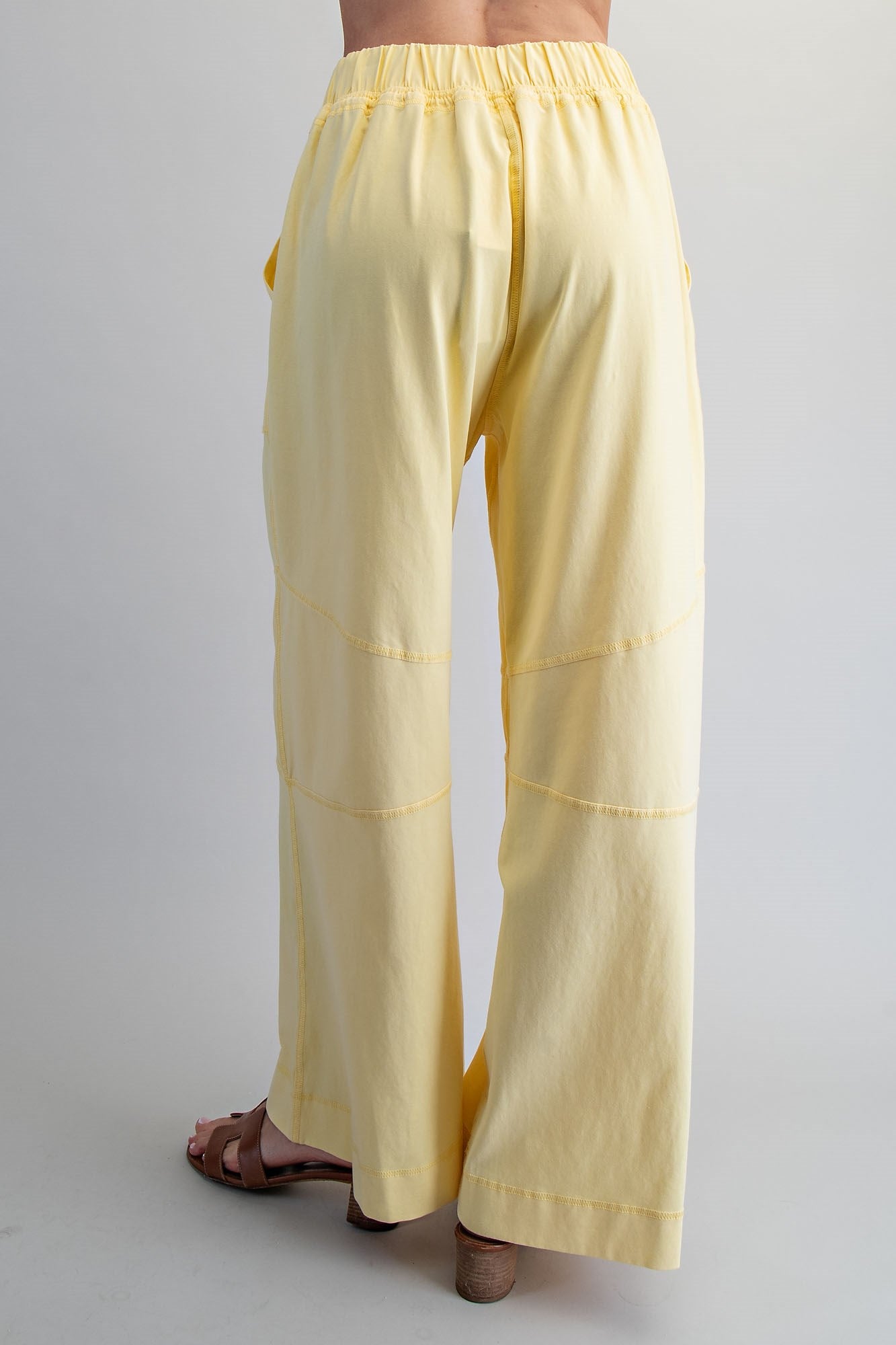 Exposed Seam Wide Leg Pants