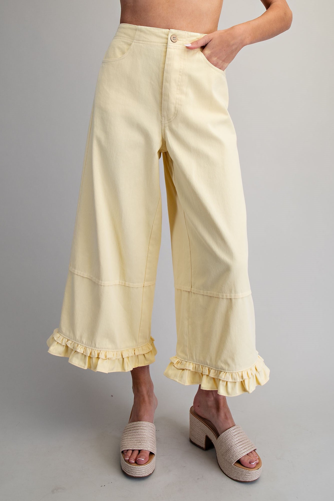 Ruffled Hem Pants