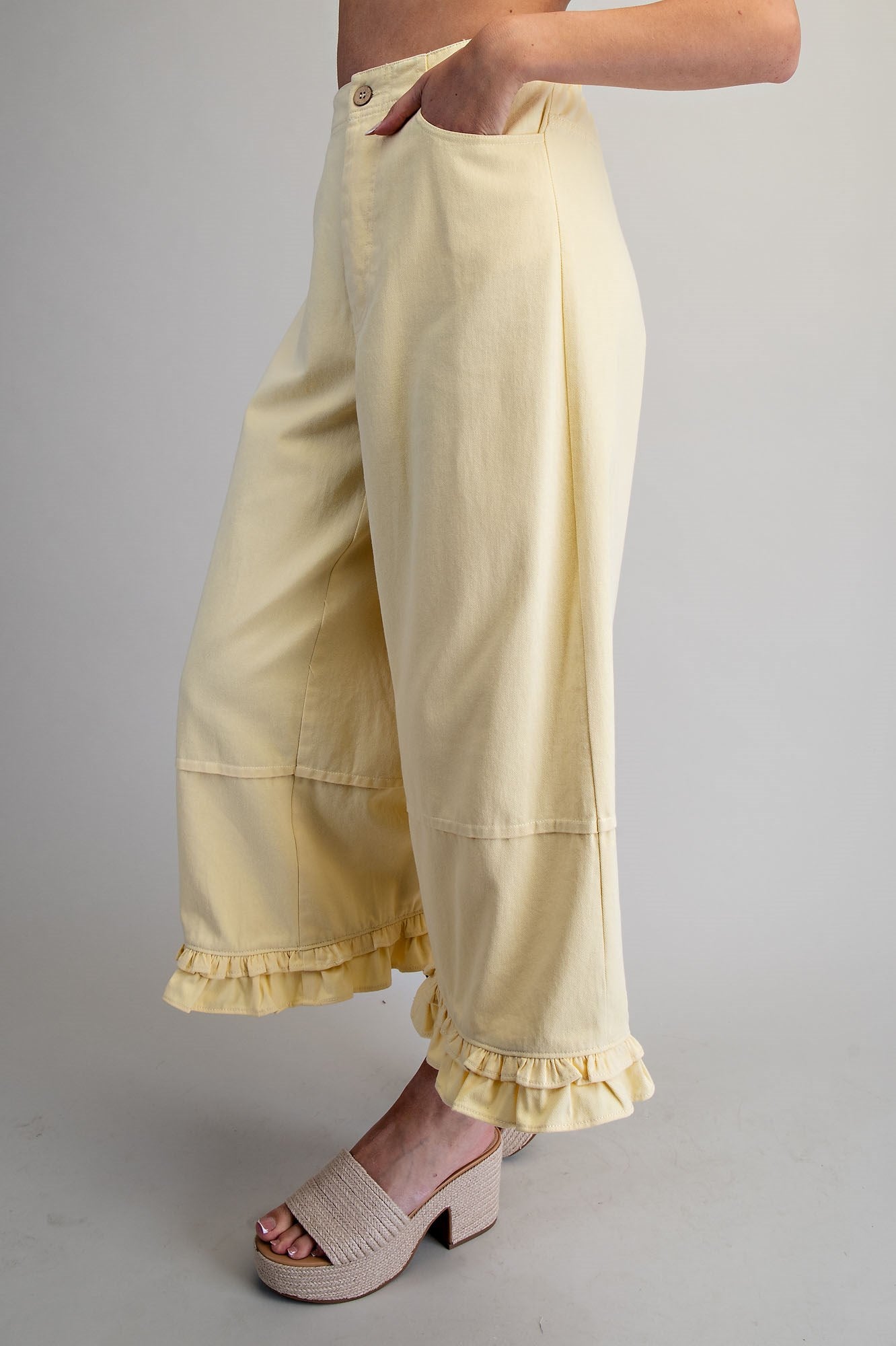 Ruffled Hem Pants