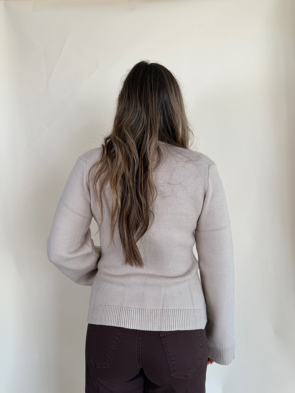 Crewneck Flair Sleeve Sweater
