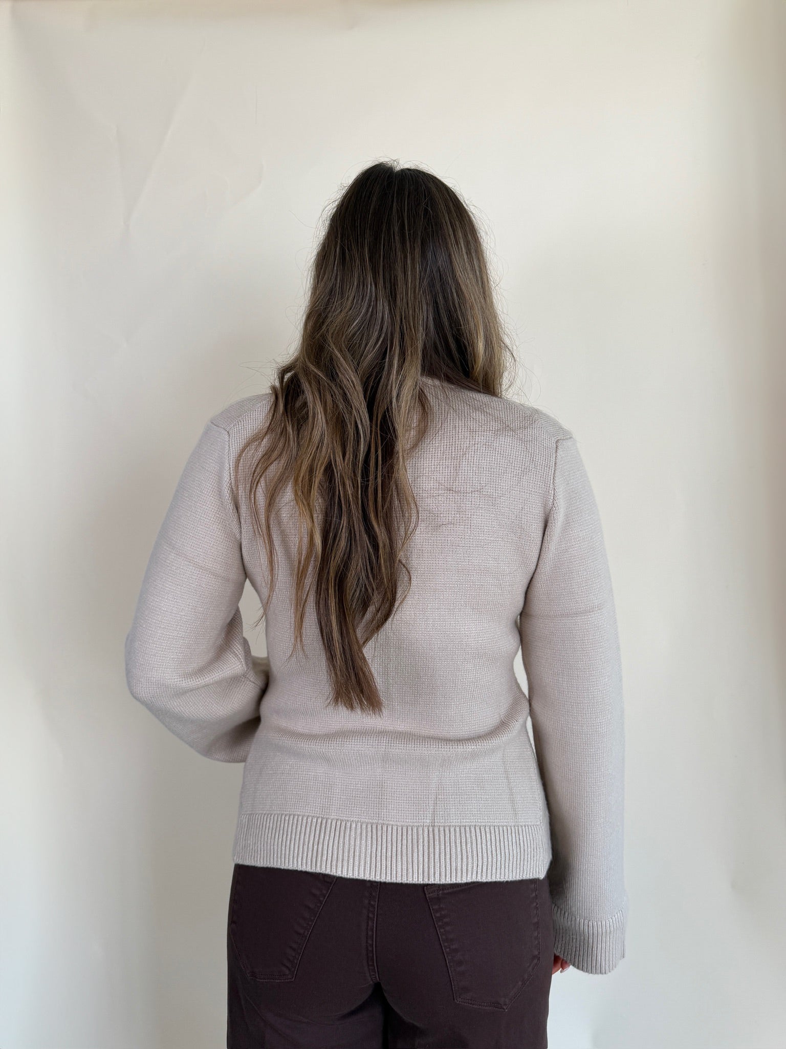 Crewneck Flair Sleeve Sweater