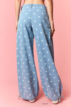 Polka Dot Pocket Jeans