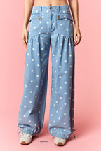 Polka Dot Pocket Jeans