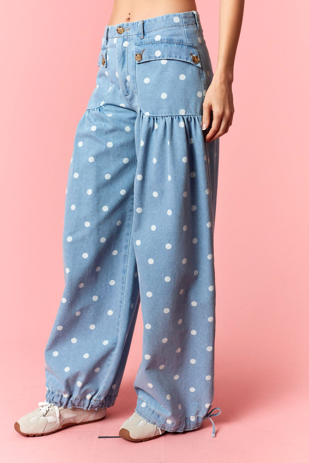 Polka Dot Pocket Jeans