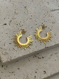 Ray Hoop Dangle Earrings