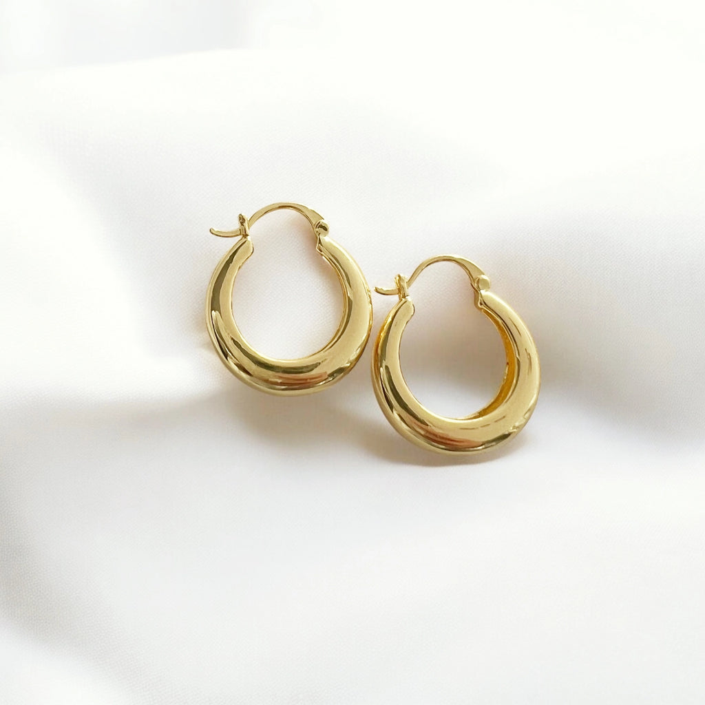 Wanderlust Hoops Earrings Gold Filled