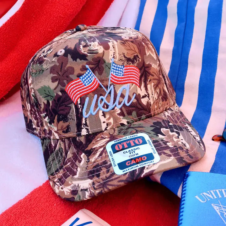 USA Camo Embroidered Hat
