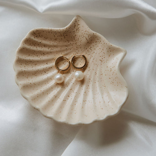 Addison Freshwater Pearl Earrings Gold Filled