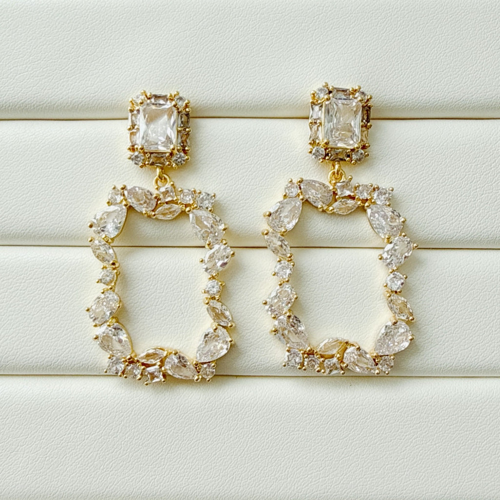 Big Dreams CZ Statement Earrings Gold Filled