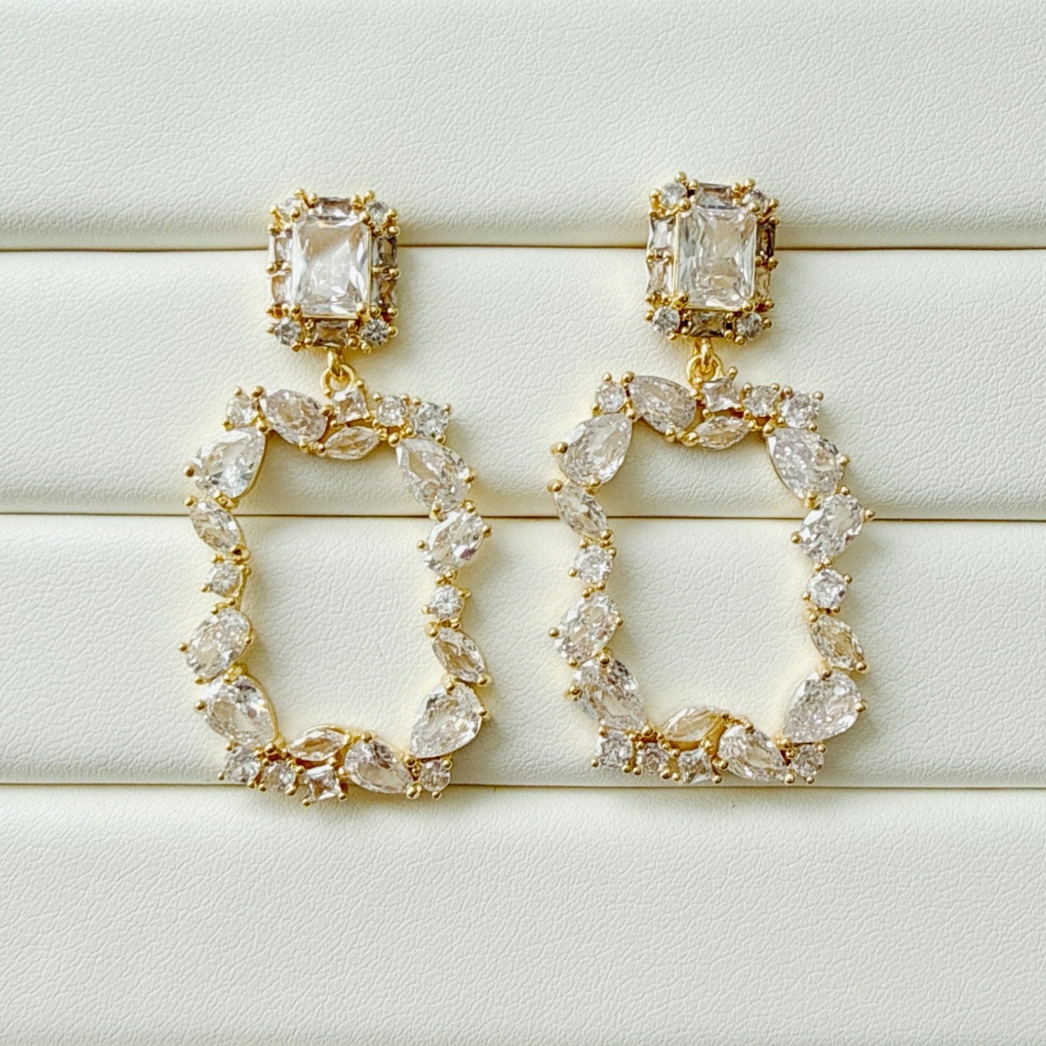 Big Dreams CZ Statement Earrings Gold Filled