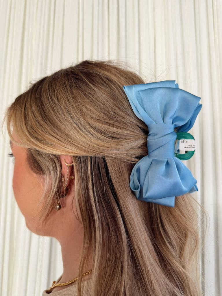 Satin Bow Claw Clip