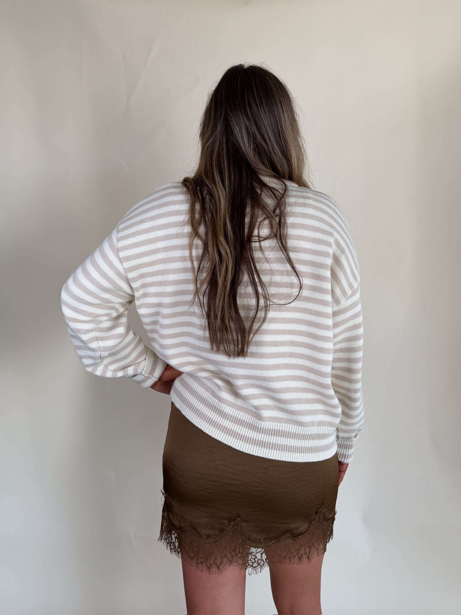 Striped Fish Graphic Sweater