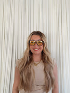 Resin Aviator Frame Sunglasses