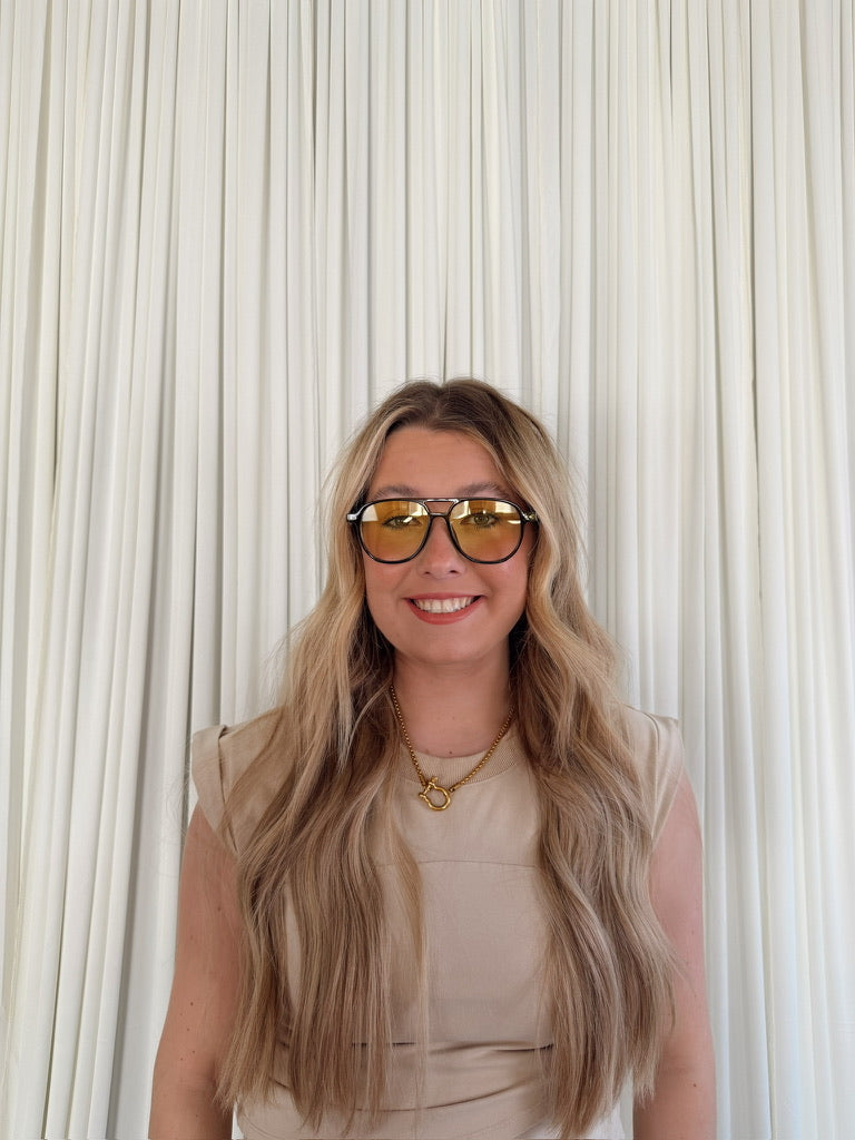 Resin Aviator Frame Sunglasses