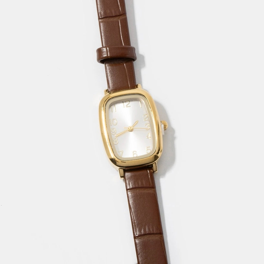 Vintage Embossed Square Watch