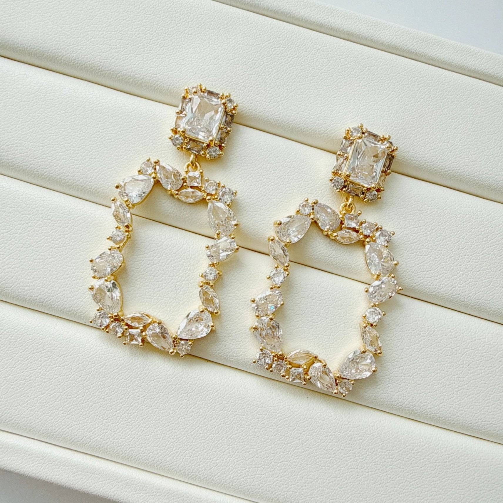 Big Dreams CZ Statement Earrings Gold Filled