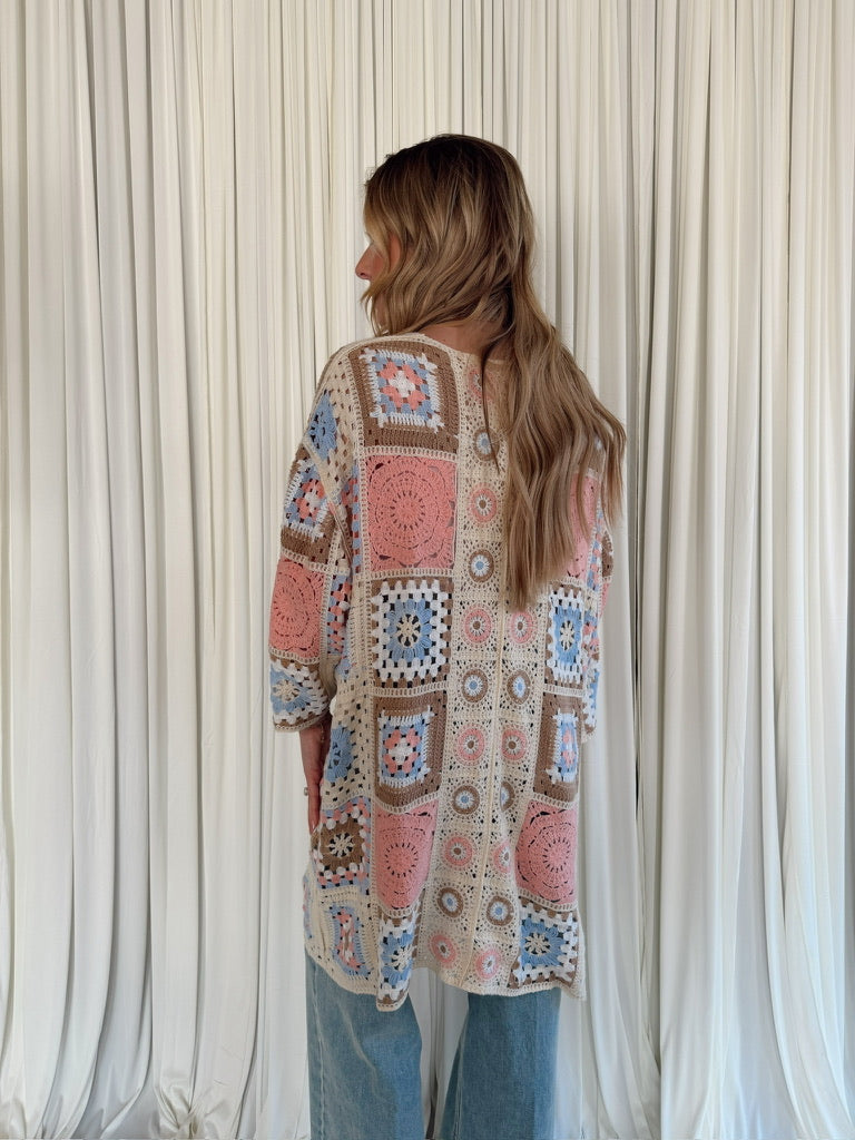 Long Sleeve Granny Crochet Cardigan