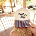 In No Rush- Black Striped Hat