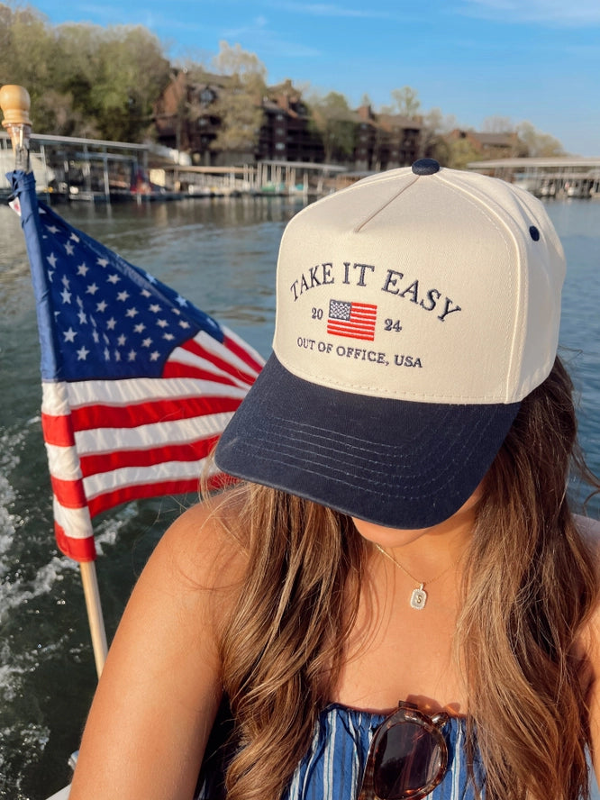 Take It Easy Trucker Hat - Navy