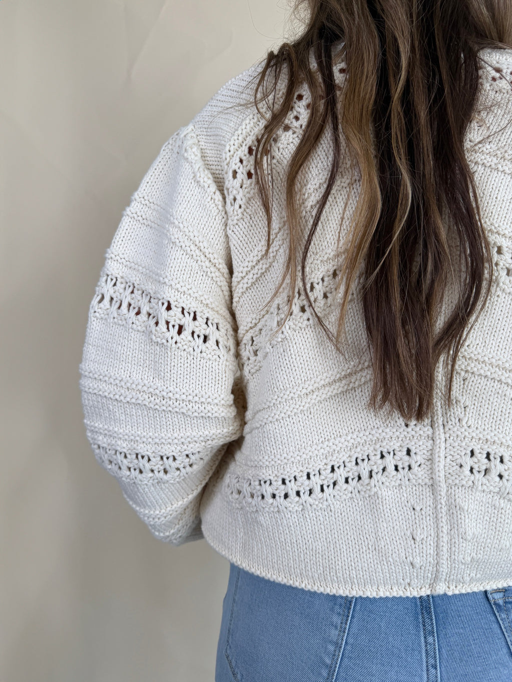 Open Tie Knit Sweater