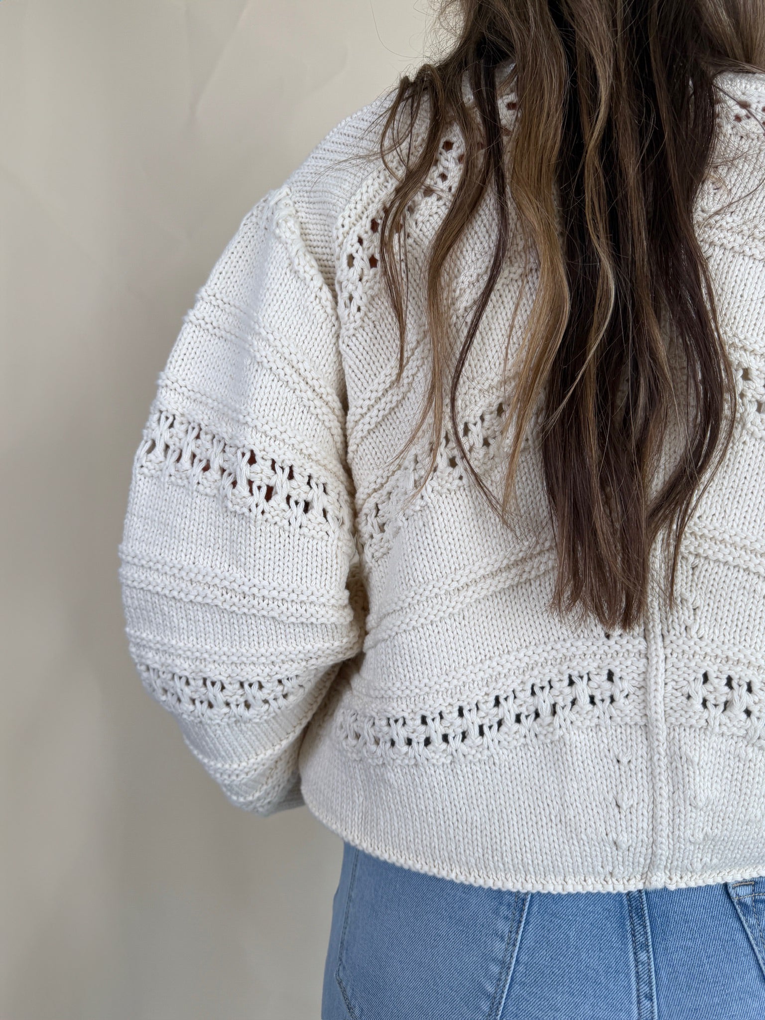 Open Tie Knit Sweater