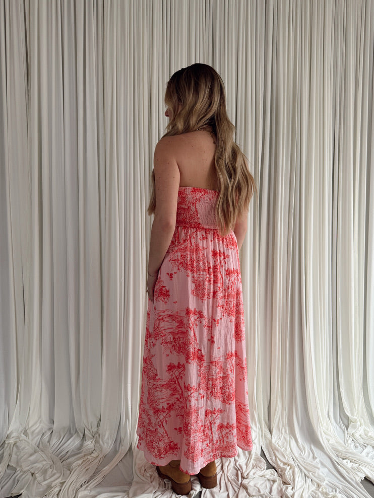 Sunset Cottage Tube Maxi Dress