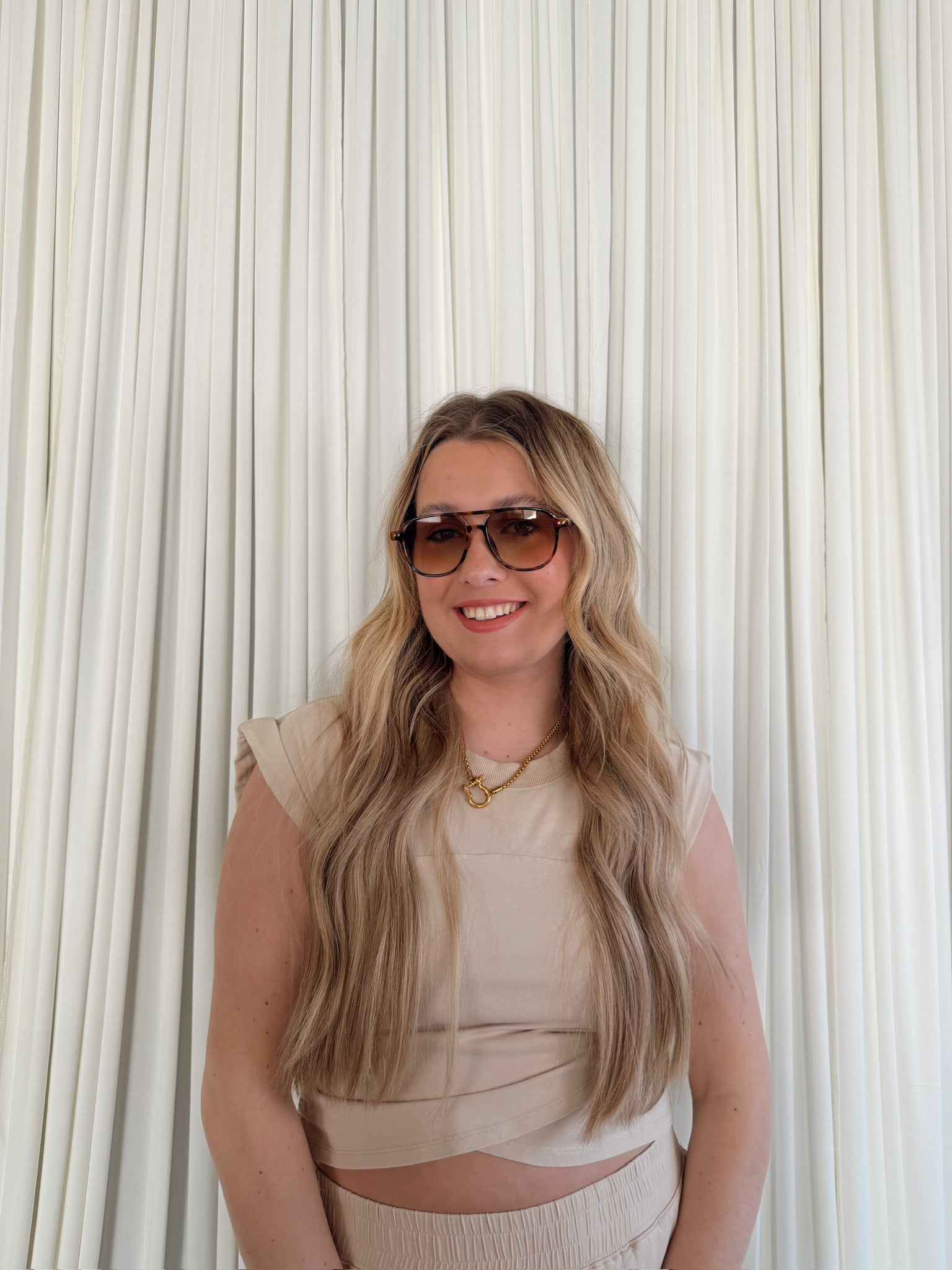 Resin Aviator Frame Sunglasses