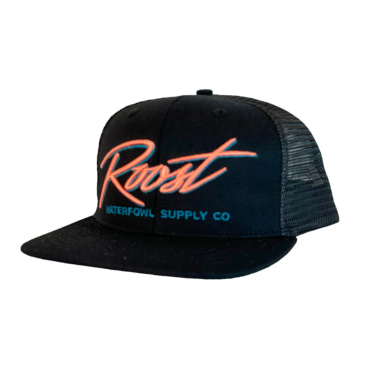 Roost 7 Panel Script Logo