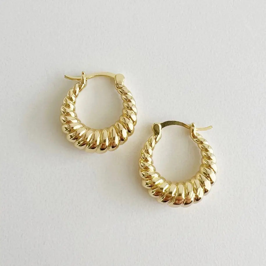 Endless Weekend Croissant Earrings Gold Filled