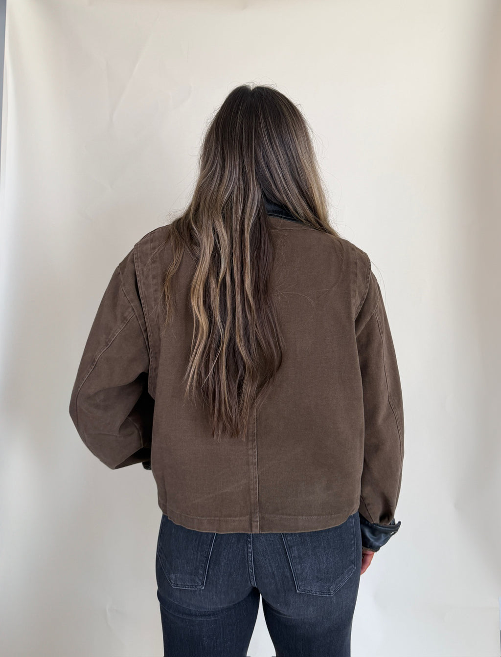 Jacket with Leather Trim
