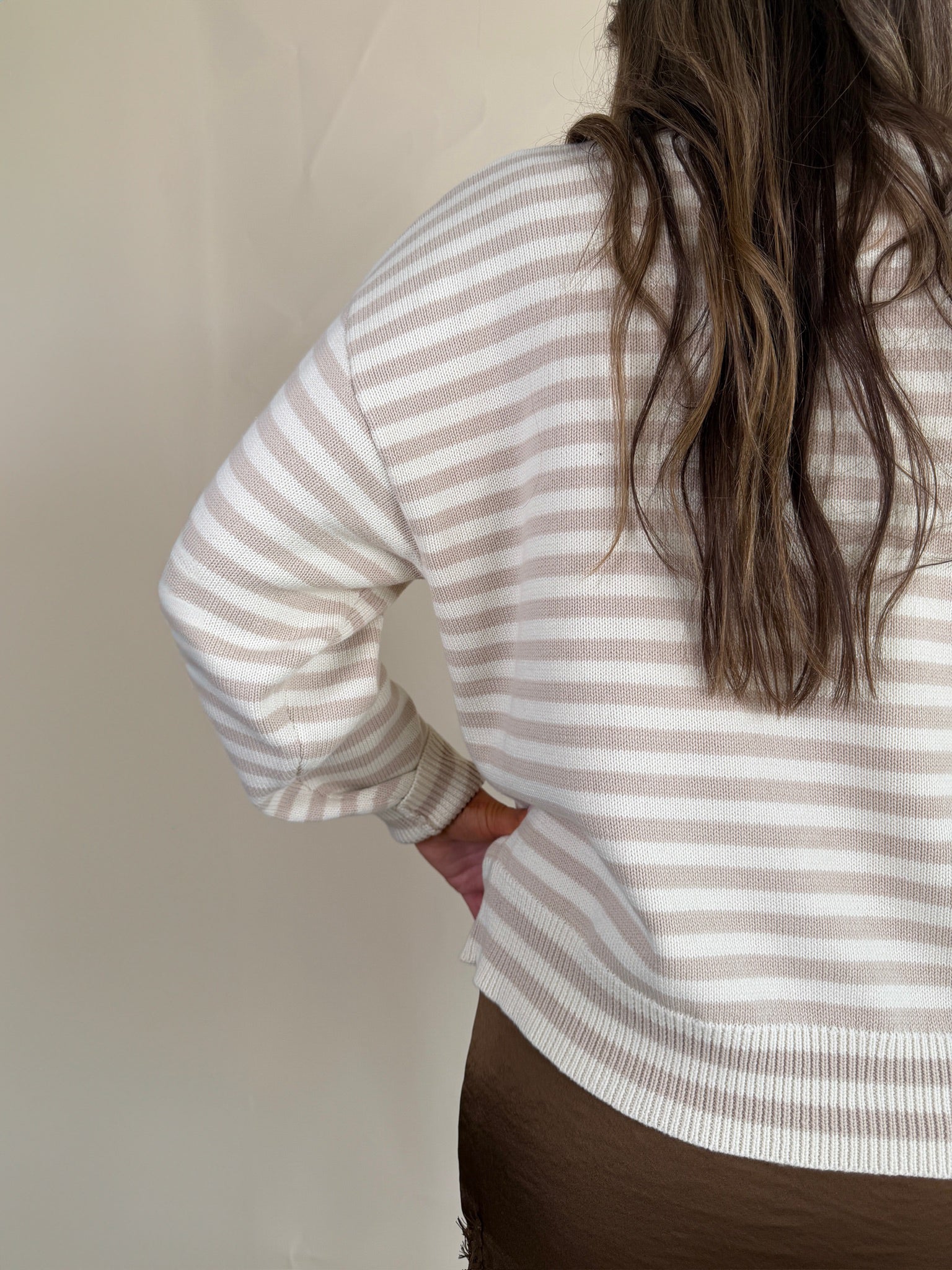 Striped Fish Graphic Sweater