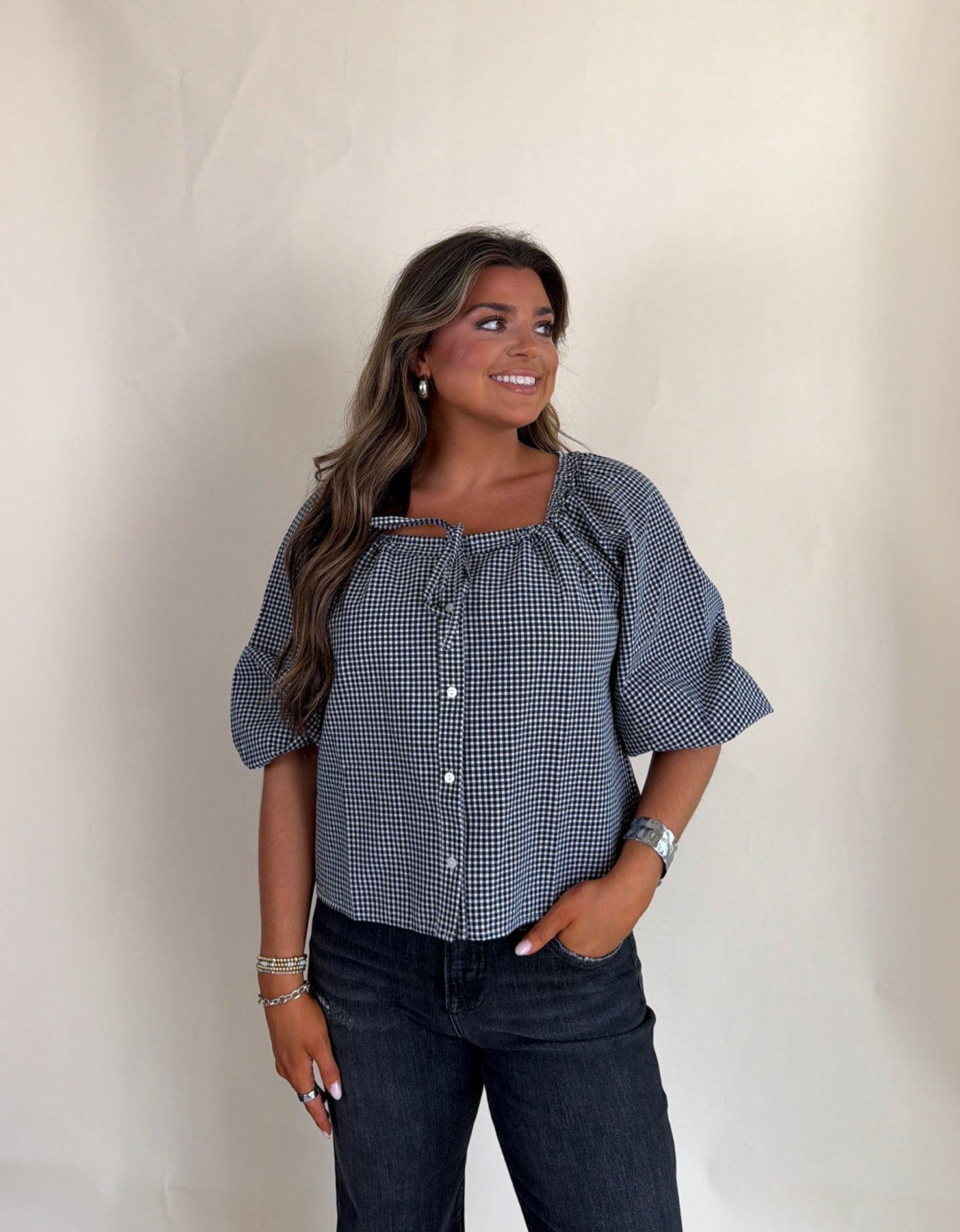Gingham Blouse