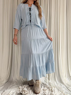 Tiered Midi Skirt