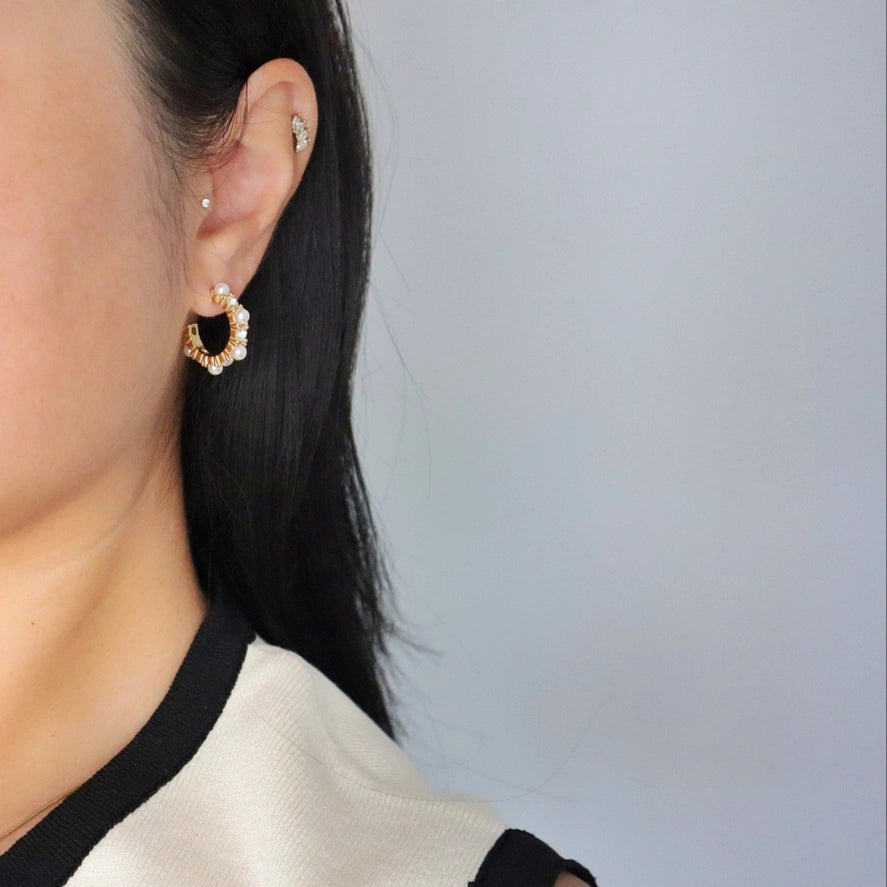 Lani Pearl and CZ Hoops