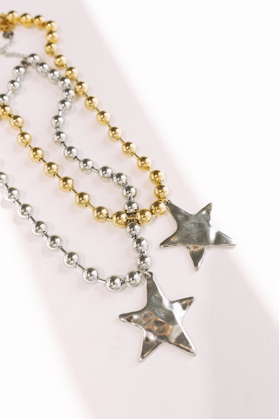 Barb & Star Necklace - Silver Star