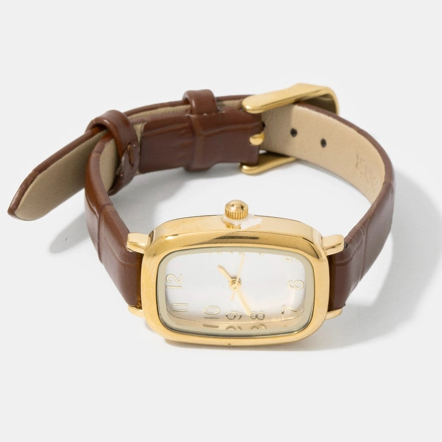 Vintage Embossed Square Watch