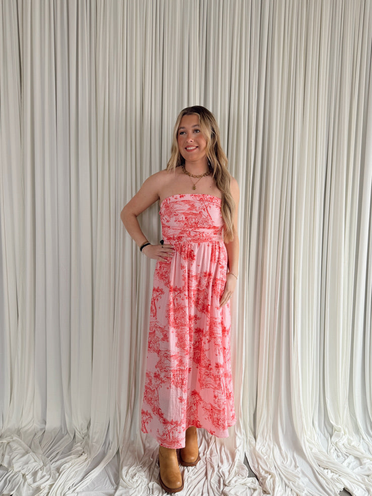 Sunset Cottage Tube Maxi Dress