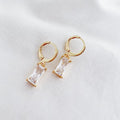 Taylor CZ Baguette Earrings Gold Filled