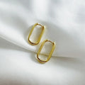 Kamryn Oblong Oval Hoops Gold Filled