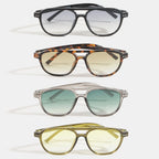 Resin Aviator Frame Sunglasses