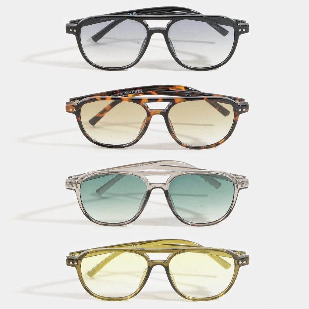 Resin Aviator Frame Sunglasses
