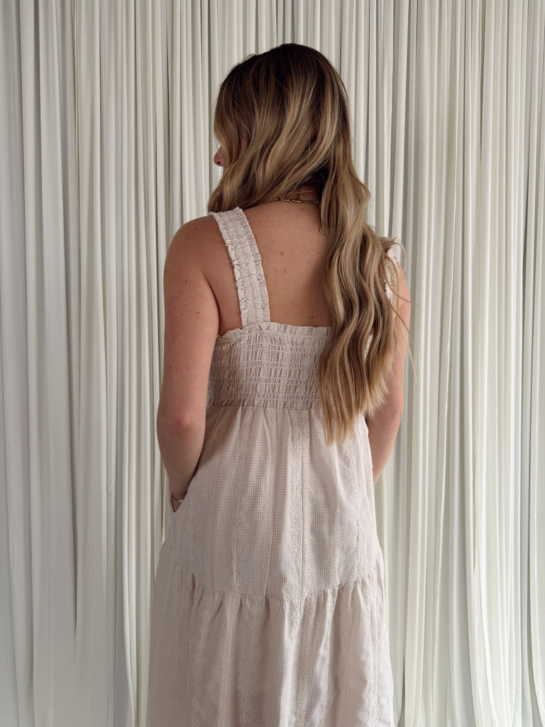 Striped Smocked Maxi Dress