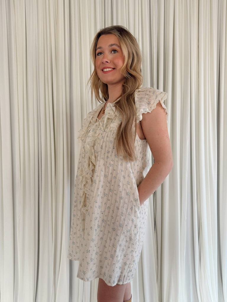 Floral Ruffled Mini Dress