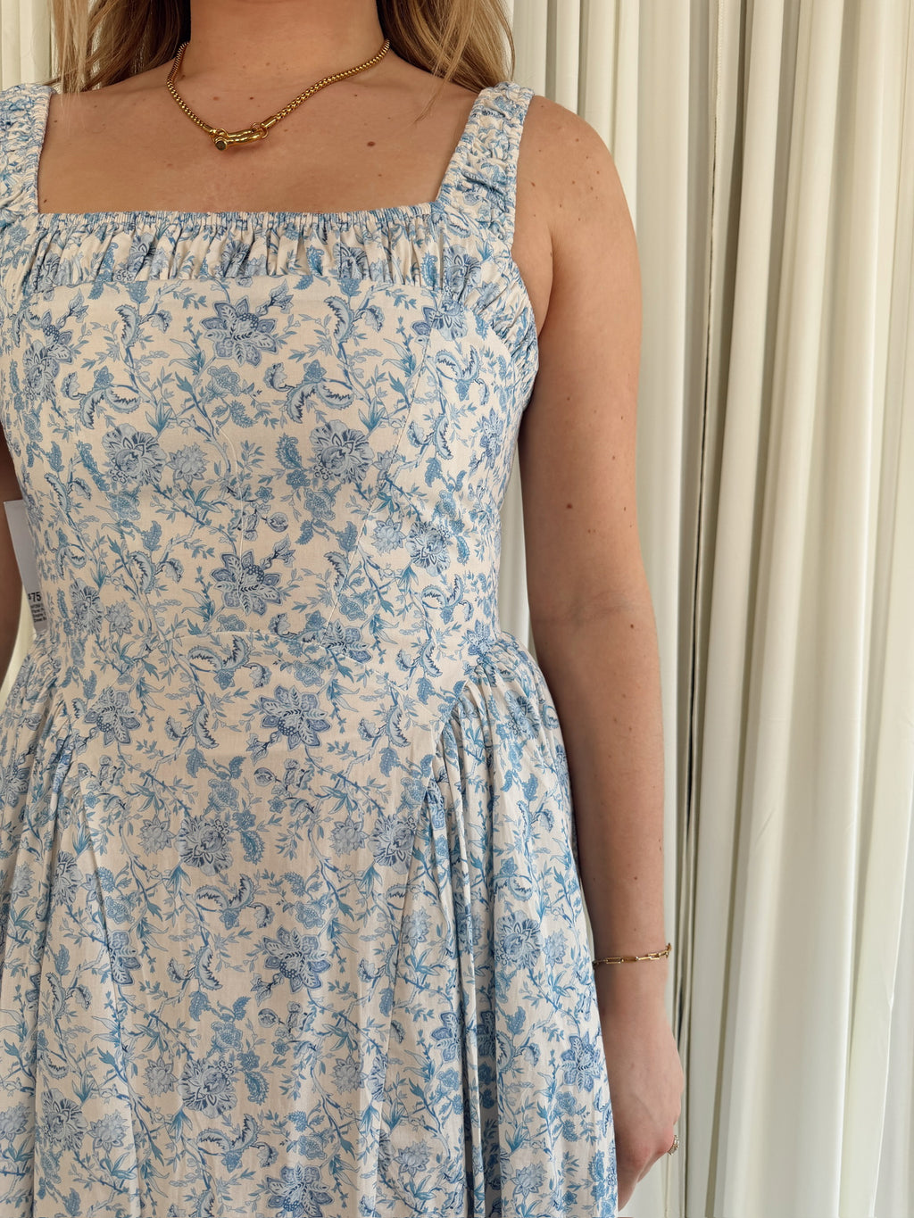 Floral Print Empire Waist Dress