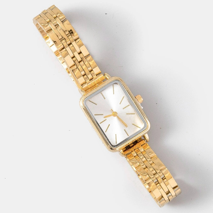 Minimalist Rectangle Watch - Gold