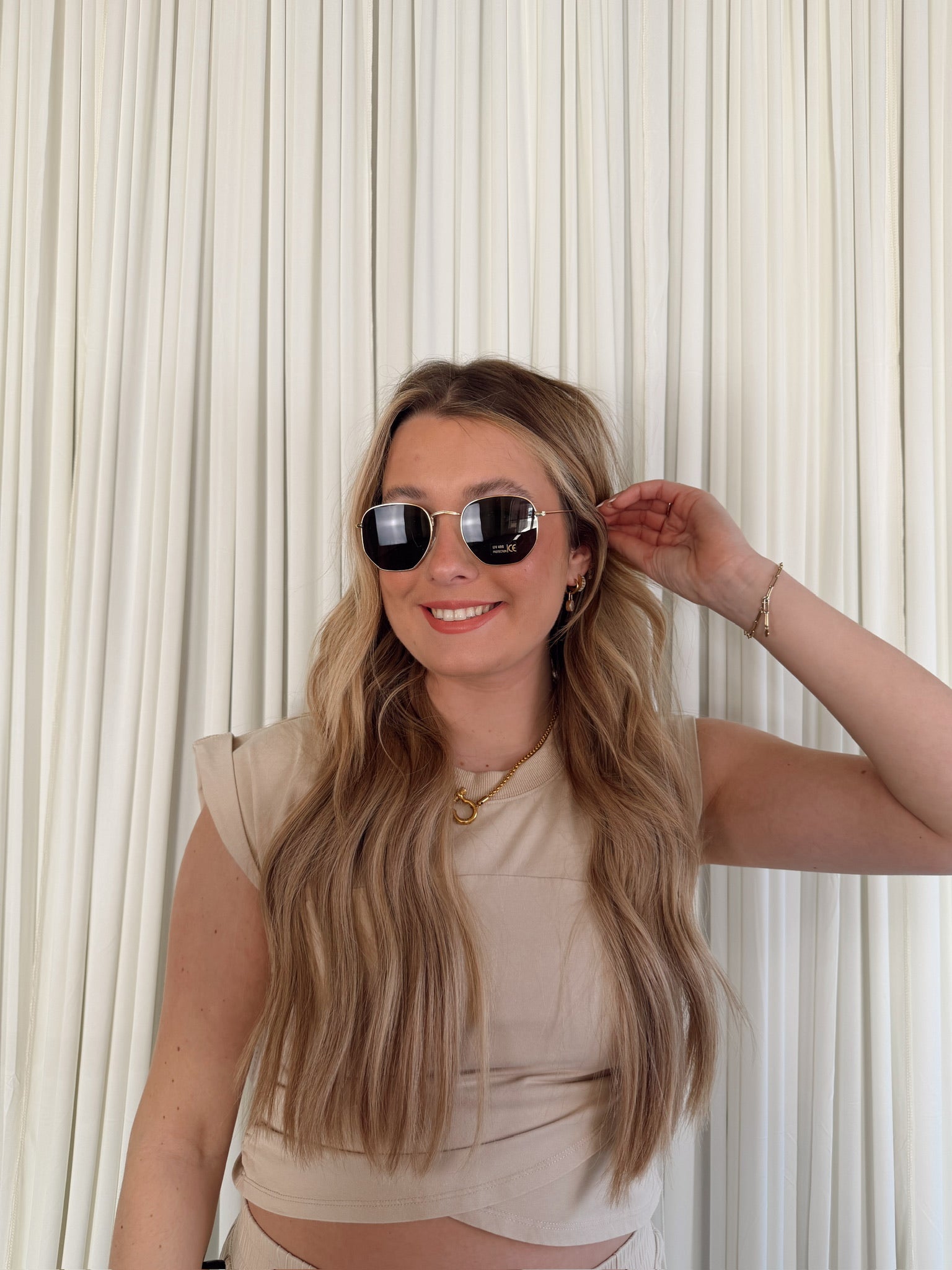 Metal Frame Round Lens Sunglasses