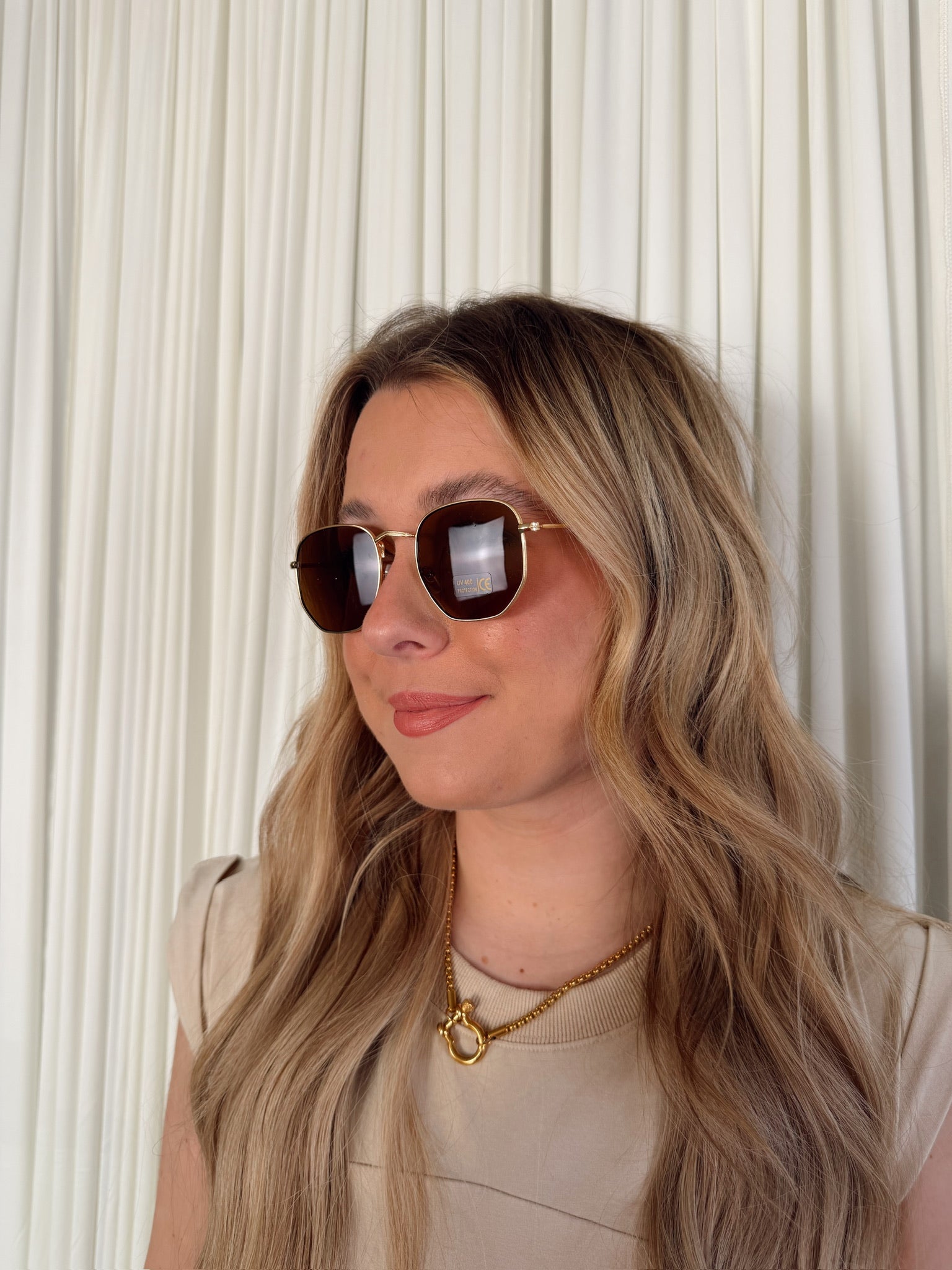 Metal Frame Round Lens Sunglasses