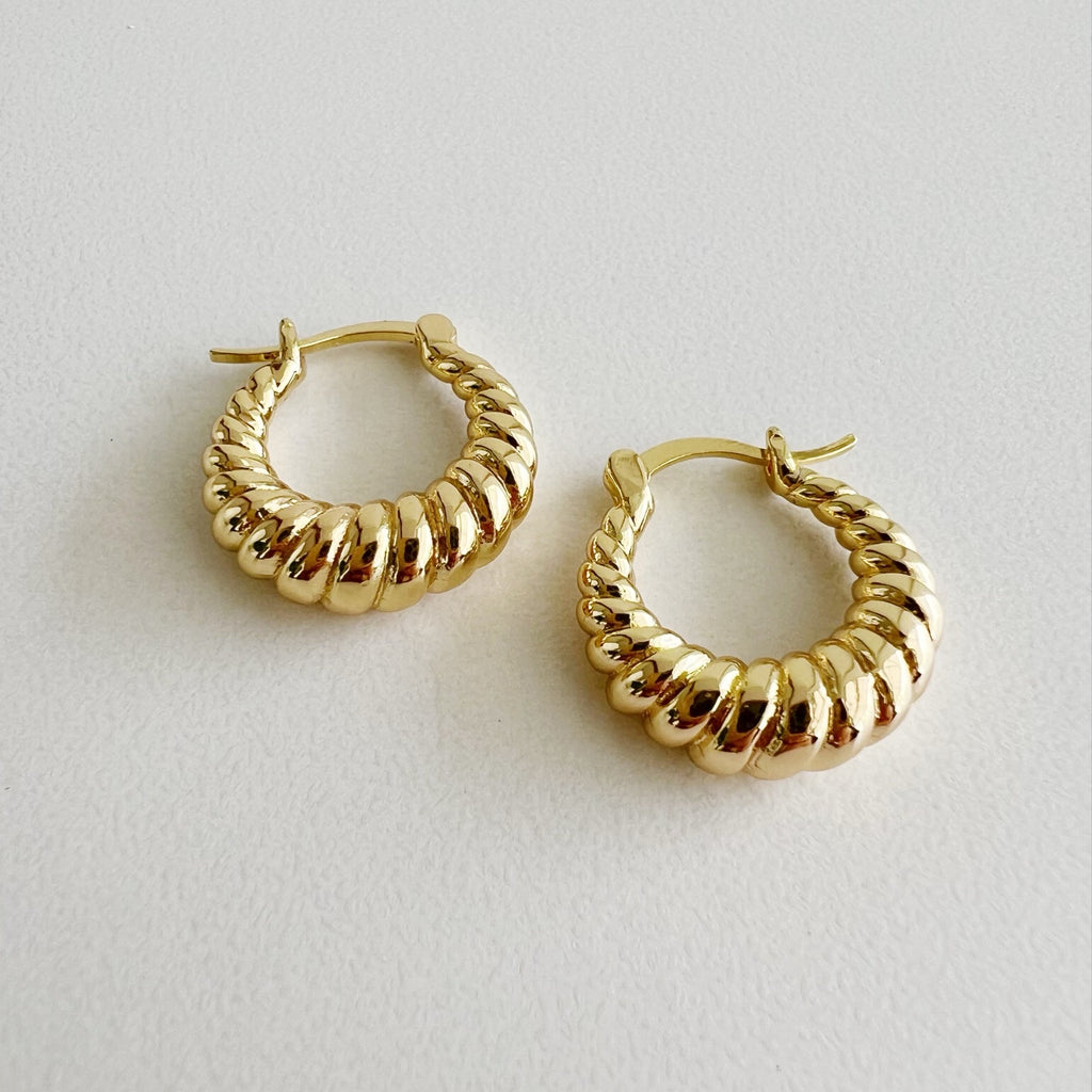 Endless Weekend Croissant Earrings Gold Filled